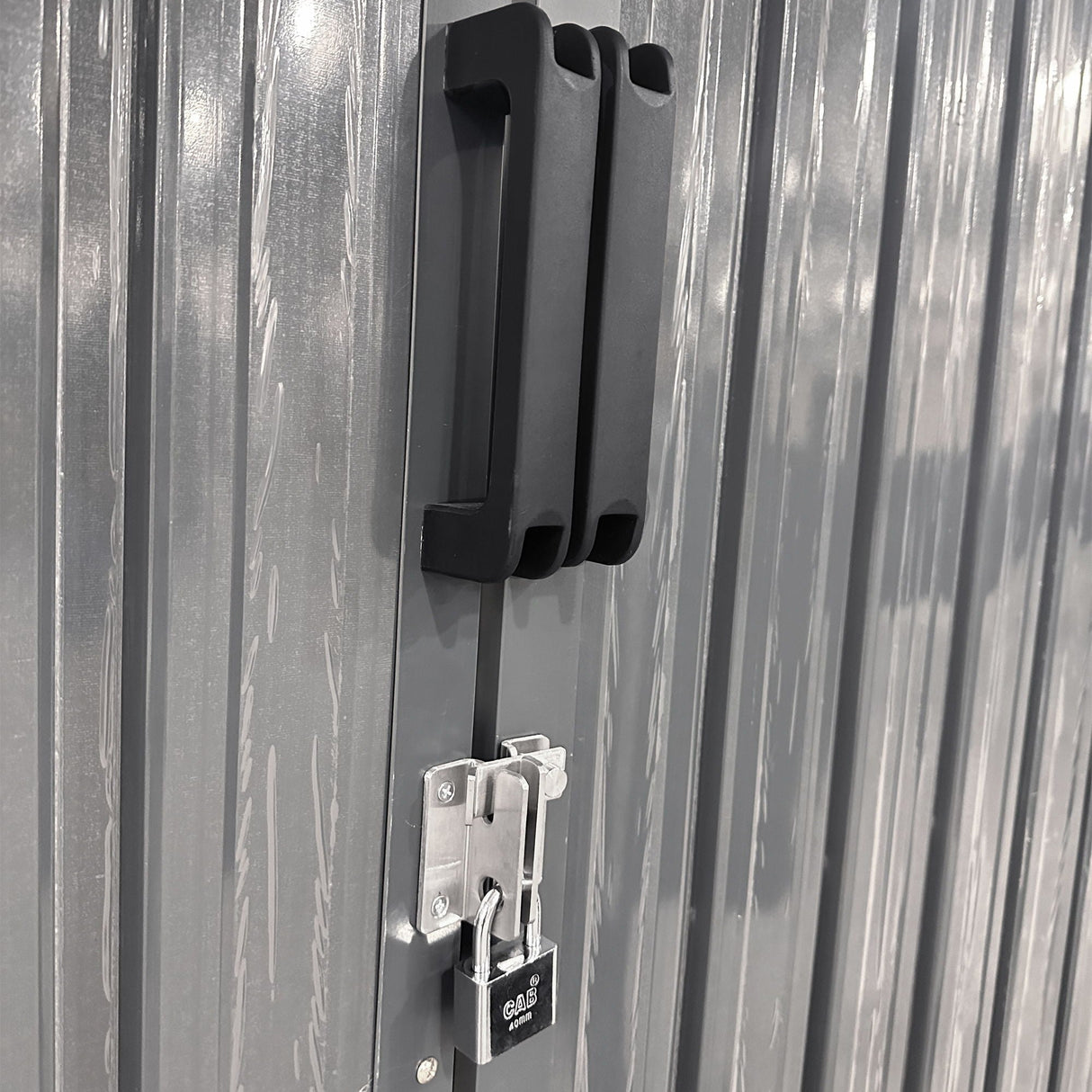 20' × 13' Galvanized Metal Garage Shed with Side Entry & Four Vents – Dark Gray