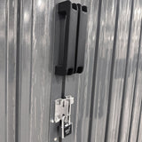 20' × 13' Galvanized Metal Garage Shed with Side Entry & Four Vents – Dark Gray