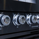 65" Propane Outdoor Kitchen with 4-Burner Grill, Side Burner & Rotisserie – Black