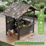 9.4X6.2 FT Hardtop Grill Gazebo