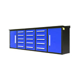 10' Heavy-Duty Workbench Storage Cabinet with 15 Drawers & 2 Cabinets