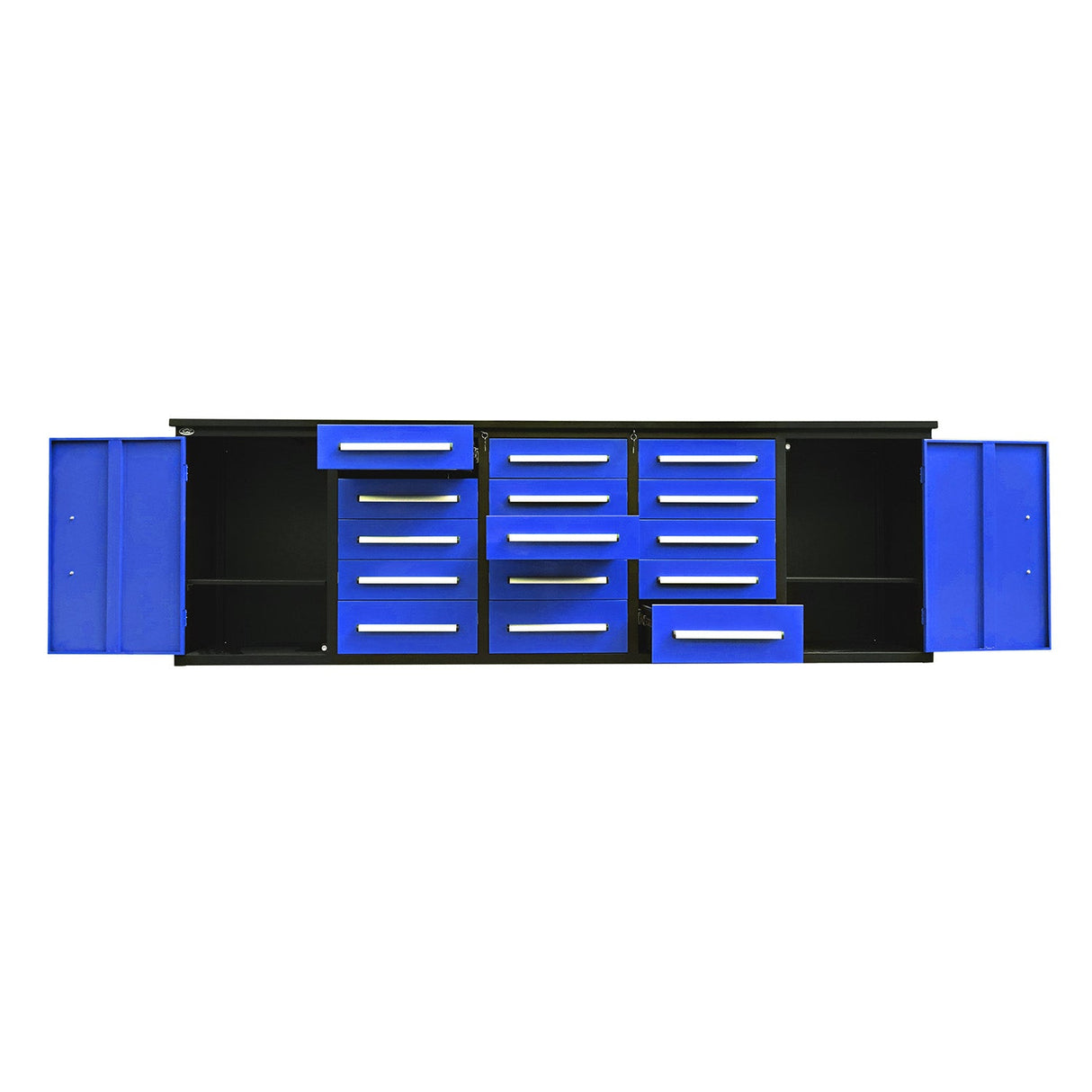 10' Heavy-Duty Workbench Storage Cabinet with 15 Drawers & 2 Cabinets
