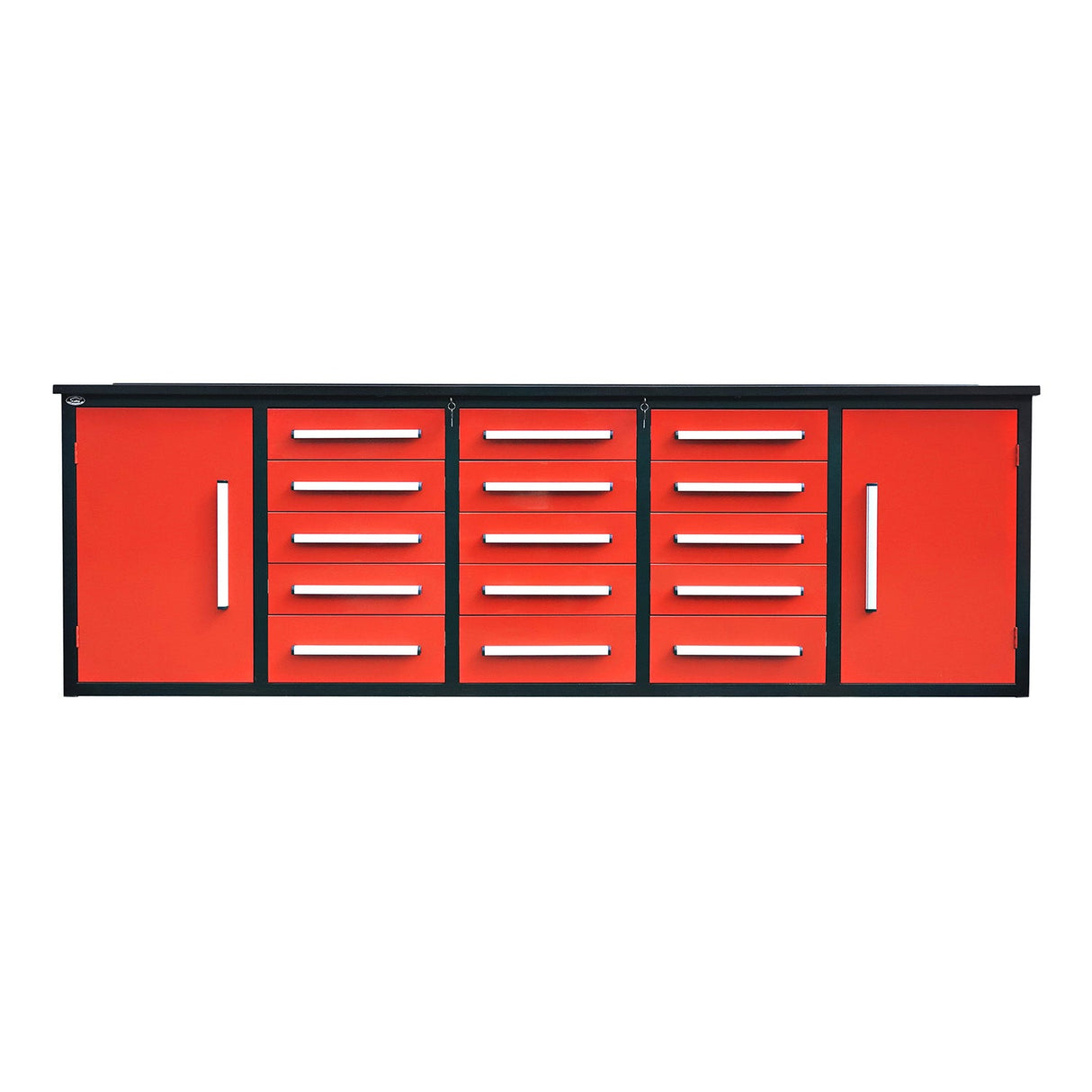 10' Heavy-Duty Workbench Storage Cabinet with 15 Drawers & 2 Cabinets