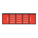 10' Heavy-Duty Workbench Storage Cabinet with 15 Drawers & 2 Cabinets