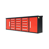 10' Heavy-Duty Workbench Storage Cabinet with 15 Drawers & 2 Cabinets