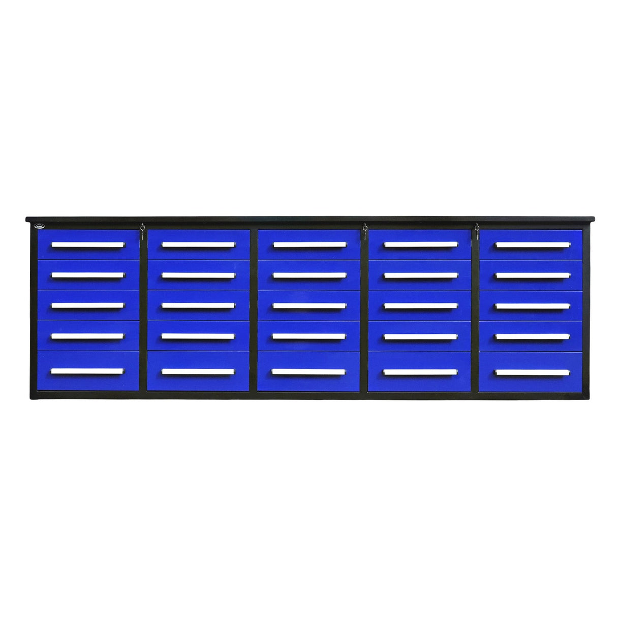 10' Heavy-Duty 25-Drawer Steel Workbench – Stationary