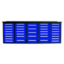 10' 35-Drawer Workbench Storage Cabinet with Stainless-Steel Top