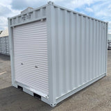 12' Compact Corten-Steel Shipping and Storage Container with Roll-Up Door