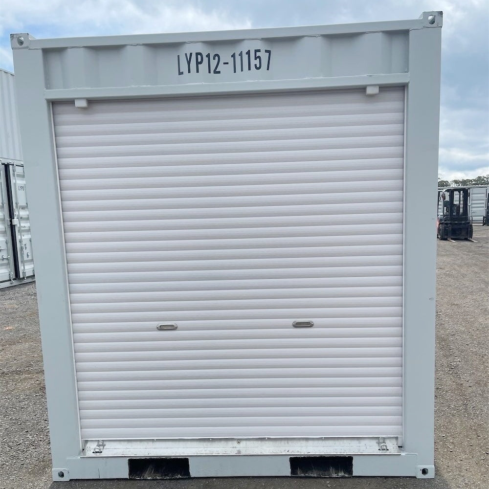 12' Compact Corten-Steel Shipping and Storage Container with Roll-Up Door