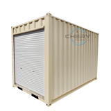 12' Compact Corten-Steel Shipping and Storage Container with Roll-Up Door