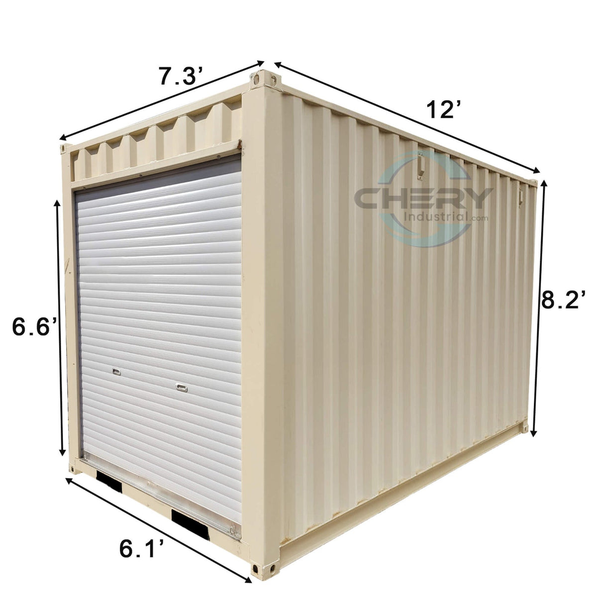 12' Compact Corten-Steel Shipping and Storage Container with Roll-Up Door