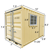12' Compact Corten-Steel Shipping and Storage Container – Two Door Configurations