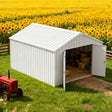Chery Industrial 12' × 20' Heavy-Duty Metal Garage Shed – Cream