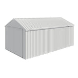 Chery Industrial 12' × 20' Heavy-Duty Metal Garage Shed – Cream