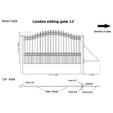 ALEKO 12' × 6' Galvanized-Steel Sliding Driveway Gate