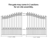 ALEKO 12' × 6' Galvanized-Steel Sliding Driveway Gate