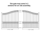 ALEKO 12' × 6' Galvanized-Steel Sliding Driveway Gate