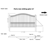 ALEKO 12' × 6' Galvanized-Steel Sliding Driveway Gate