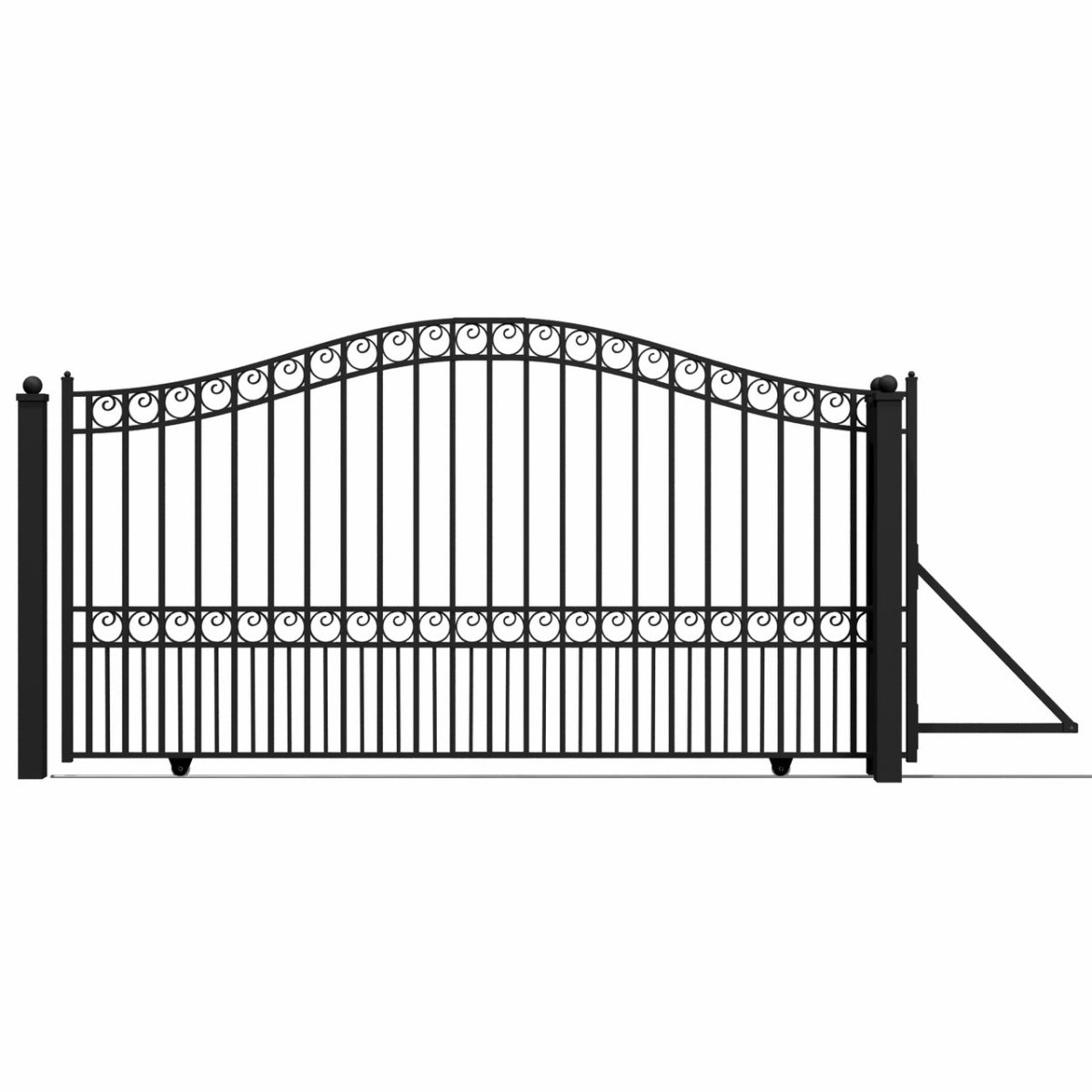 ALEKO 12' × 6' Galvanized-Steel Sliding Driveway Gate