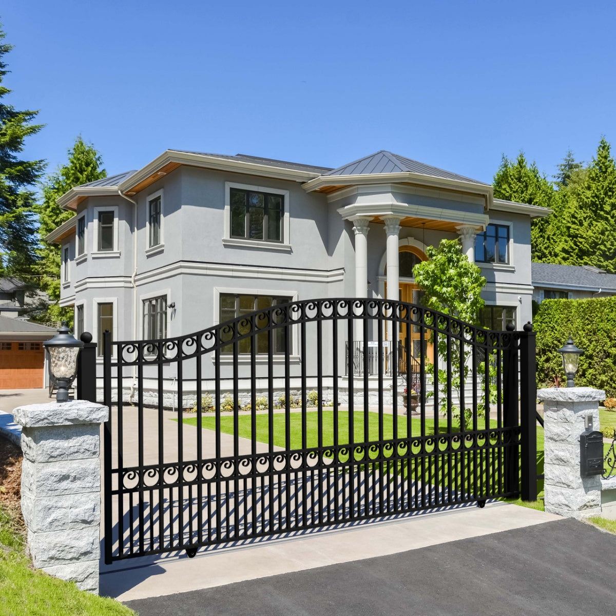 ALEKO 12' × 6' Galvanized-Steel Sliding Driveway Gate