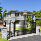 ALEKO 12' × 6' Galvanized-Steel Sliding Driveway Gate