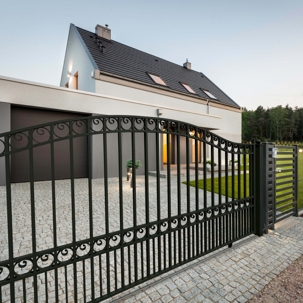 ALEKO 12' × 6' Galvanized-Steel Sliding Driveway Gate