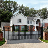 ALEKO 14' × 6' Galvanized-Steel Sliding Driveway Gate