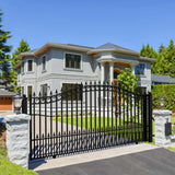 ALEKO 14' × 6' Galvanized-Steel Sliding Driveway Gate