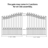 ALEKO 12' × 6' Galvanized-Steel Sliding Driveway Gate