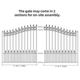 ALEKO 12' × 6' Galvanized-Steel Sliding Driveway Gate