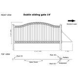 ALEKO 14' × 6' Galvanized-Steel Sliding Driveway Gate