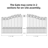 ALEKO 14' × 6' Galvanized-Steel Sliding Driveway Gate