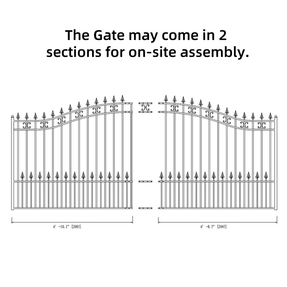 ALEKO 14' × 6' Galvanized-Steel Sliding Driveway Gate