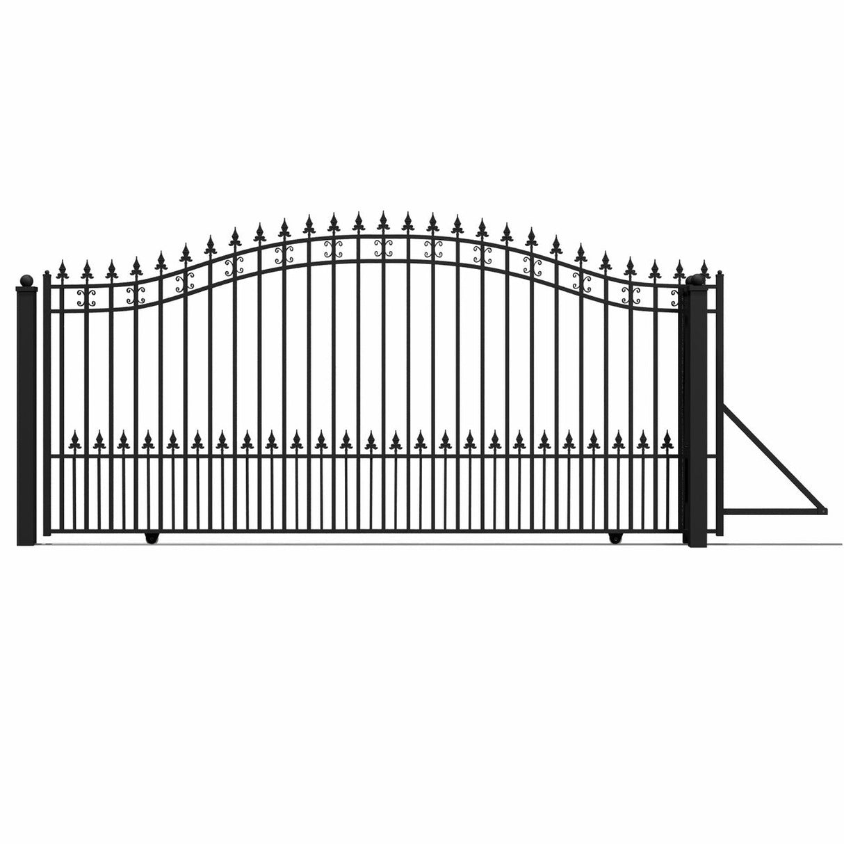ALEKO 14' × 6' Galvanized-Steel Sliding Driveway Gate