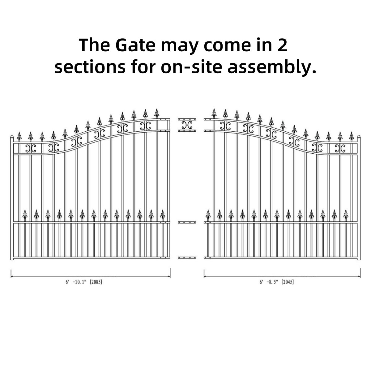 ALEKO 14' × 6' Galvanized-Steel Sliding Driveway Gate