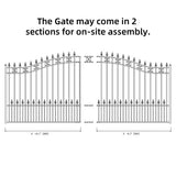 ALEKO 14' × 6' Galvanized-Steel Sliding Driveway Gate