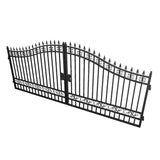 16' × 8' Minimalist Dual-Swing Metal Driveway Gate