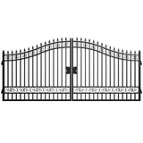 16' × 8' Minimalist Dual-Swing Metal Driveway Gate