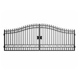 18' × 8' Heavy-Duty Steel Dual-Swing Driveway Gate