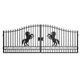 18' × 8' Heavy-Duty Steel Dual-Swing Driveway Gate