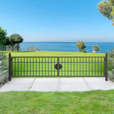 20' Galvanized-Steel Dual-Swing Farm Driveway Gate with Posts, Hinges & Lock
