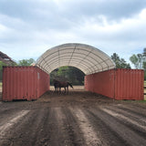 20' × 40' Shipping-Container Canopy Shelter