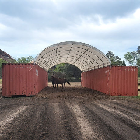 20' × 40' Shipping-Container Canopy Shelter