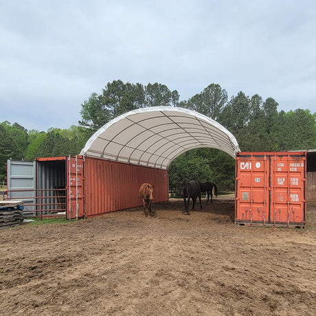 20' × 40' Shipping-Container Canopy Shelter