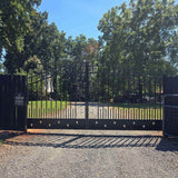 18' × 8' Heavy-Duty Steel Dual-Swing Driveway Gate