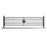 20' Galvanized-Steel Dual-Swing Farm Driveway Gate with Posts, Hinges & Lock