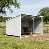 Chery Industrial 20' × 12' Heavy-Duty Metal Livestock Run-In Shed
