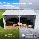 Chery Industrial 20' × 12' Heavy-Duty Metal Livestock Run-In Shed