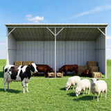 Chery Industrial 20' × 12' Heavy-Duty Metal Livestock Run-In Shed