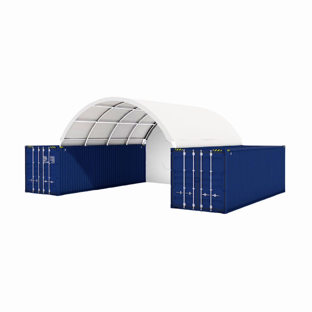 Gold Mountain 20' × 20' Dome Container Shelter with Closed PE Rear Panel